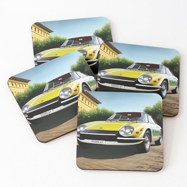 Item preview, Italian sports car, 350 GTV, coupe, yellow, classic designed and sold by pixelatedworld.