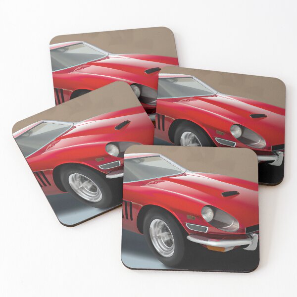 Item preview, Italian sports car, 350 GTV, coupe, red, classic designed and sold by pixelatedworld.