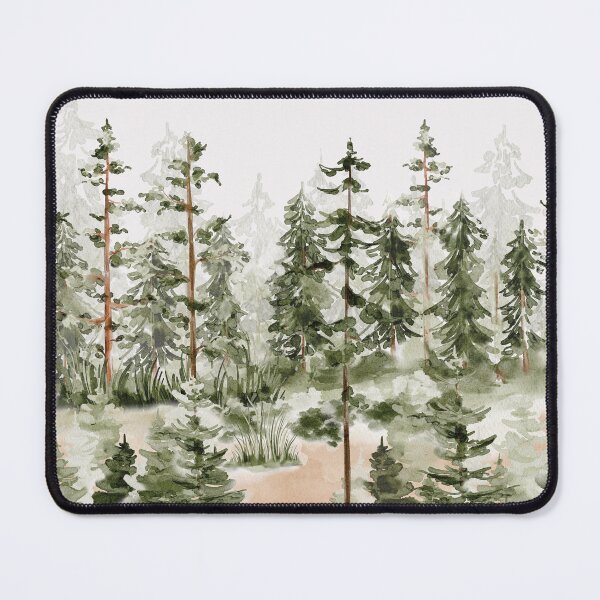 Item preview, Watercolor Green Pine Forest designed and sold by Nature Hues.