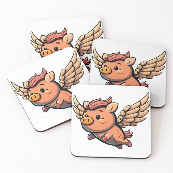 Item preview, Cartoon Flying Pig Sticker designed and sold by ChrisM63.