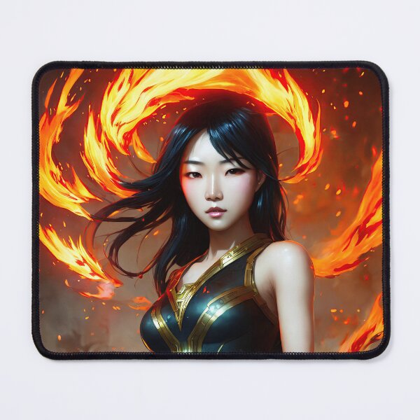 Item preview, Asian fire elementalist fantasy art, digital art, AI generated designed and sold by Midnight-Hour.