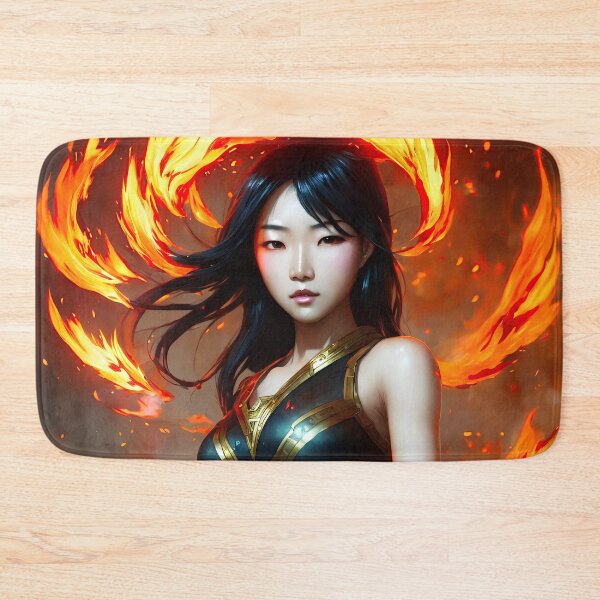 Item preview, Asian fire elementalist fantasy art, digital art, AI generated designed and sold by Midnight-Hour.