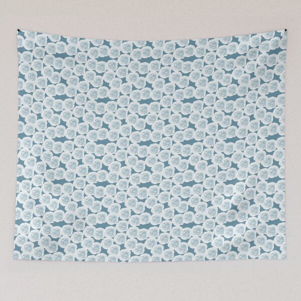 Item preview, Monochromatic Scattered Rose in Indigo designed and sold by ElaMilkoDESIGN.