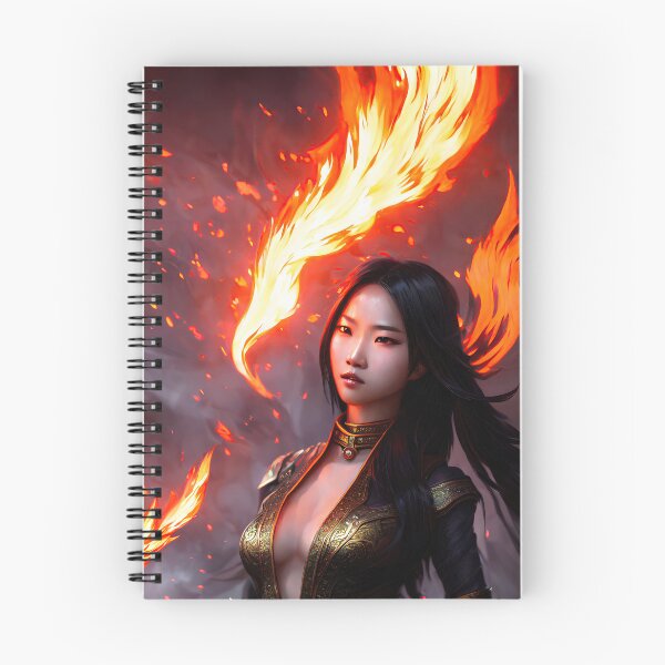 Item preview, Asian fire elementalist fantasy art, digital art, AI generated designed and sold by Midnight-Hour.