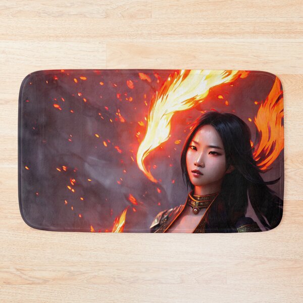 Item preview, Asian fire elementalist fantasy art, digital art, AI generated designed and sold by Midnight-Hour.