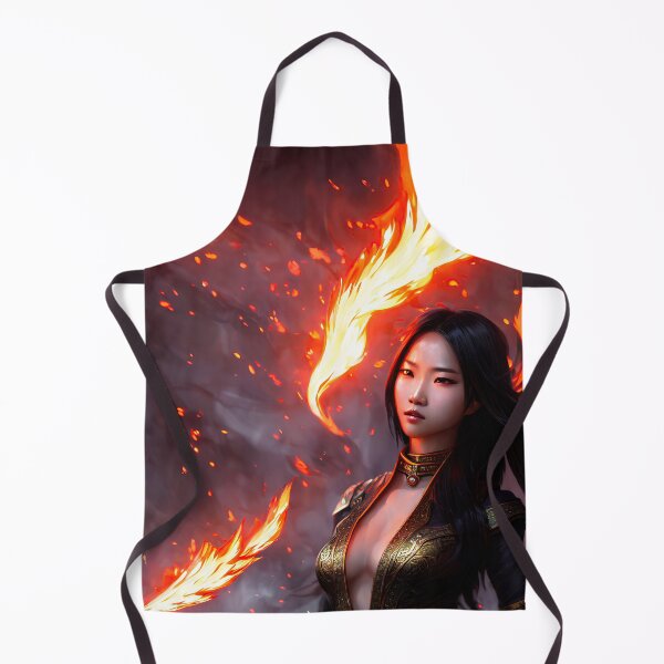 Item preview, Asian fire elementalist fantasy art, digital art, AI generated designed and sold by Midnight-Hour.