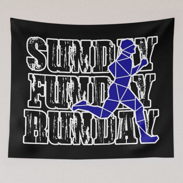 Item preview, SUNDAY, FUNDAY, RUNDAY BLUE RUNNER designed and sold by the Zarock Shop.