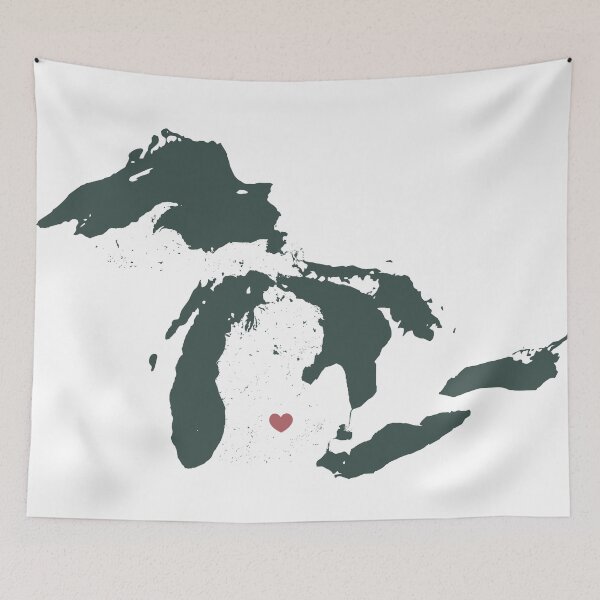 Item preview, Green Michigan Lakes designed and sold by OneCreativePup.