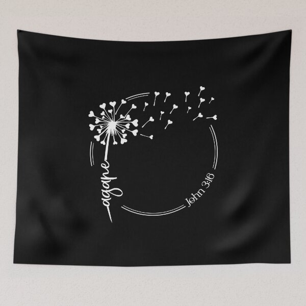 Item preview, Christian Dandelion design - agape - John 3:16 designed and sold by simplydesignart.