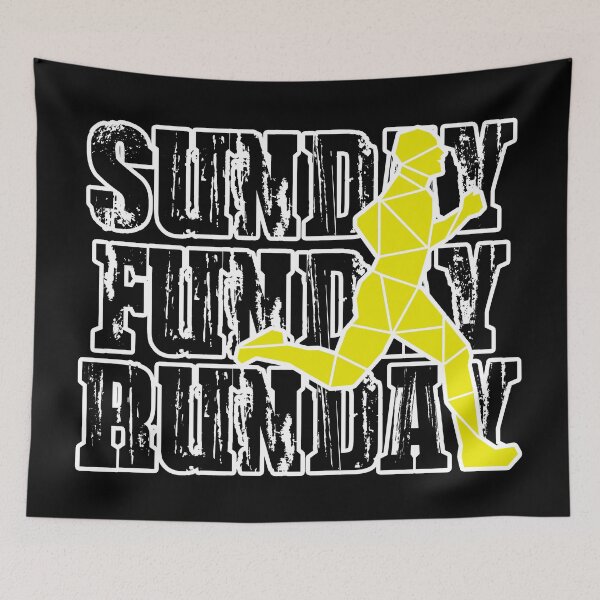 Item preview, SUNDAY, FUNDAY, RUNDAY YELLOW RUNNER designed and sold by the Zarock Shop.