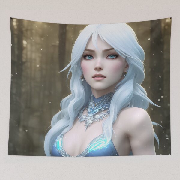 Item preview, Ice queen, ice princess fantasy art, digital art, AI generated designed and sold by Midnight-Hour.