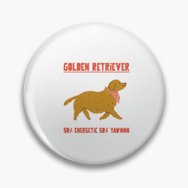 Item preview, Golden Retriever 50% Energetic 50% Yawnnn designed and sold by SerenaBliss.