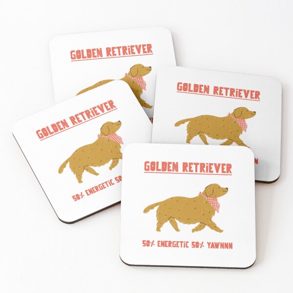 Item preview, Golden Retriever 50% Energetic 50% Yawnnn designed and sold by SerenaBliss.