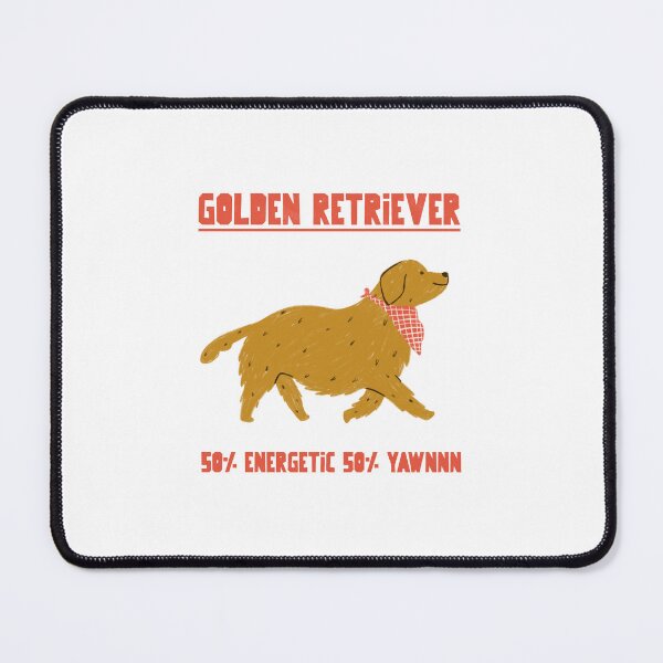 Item preview, Golden Retriever 50% Energetic 50% Yawnnn designed and sold by SerenaBliss.
