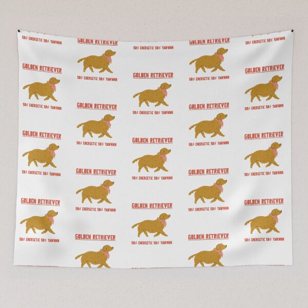 Item preview, Golden Retriever 50% Energetic 50% Yawnnn designed and sold by SerenaBliss.