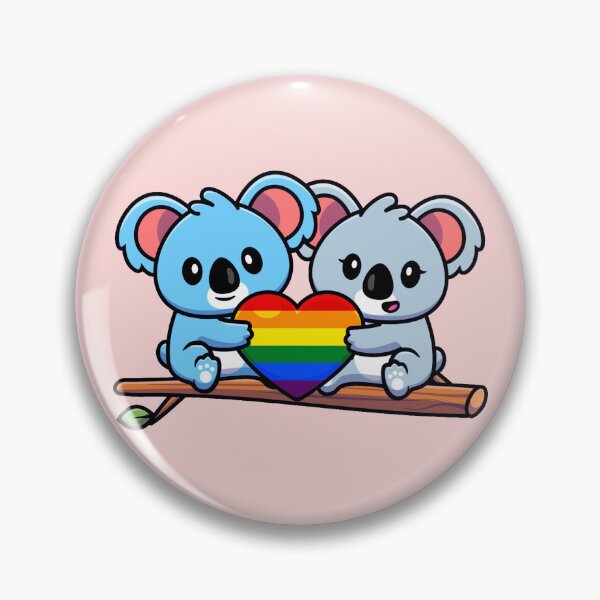 Item preview, Cute Koalas with Rainbow Pride Flag Heart designed and sold by everything4eva.