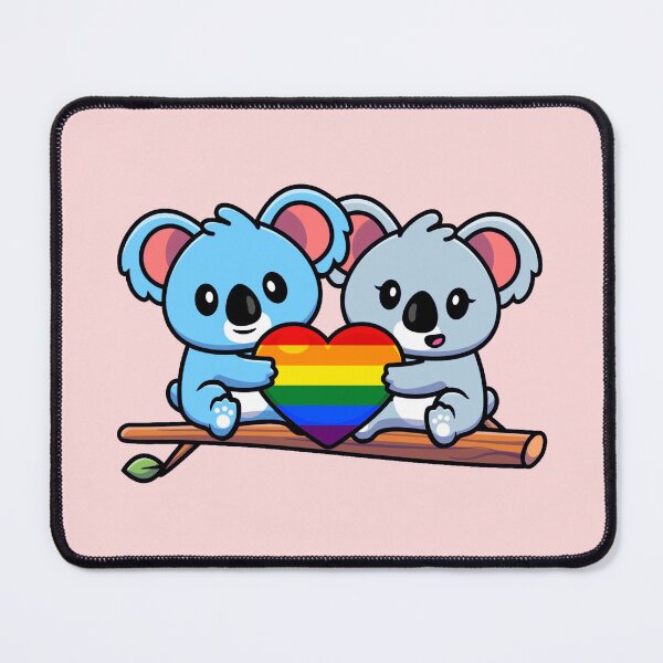 Item preview, Cute Koalas with Rainbow Pride Flag Heart designed and sold by everything4eva.