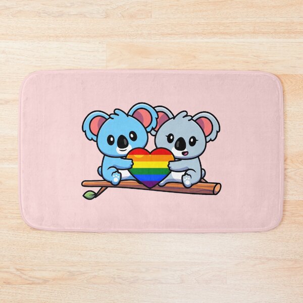 Item preview, Cute Koalas with Rainbow Pride Flag Heart designed and sold by everything4eva.