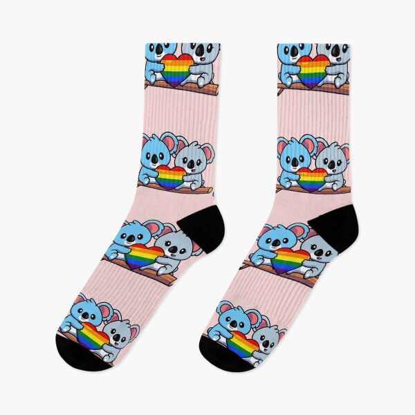 Item preview, Cute Koalas with Rainbow Pride Flag Heart designed and sold by everything4eva.