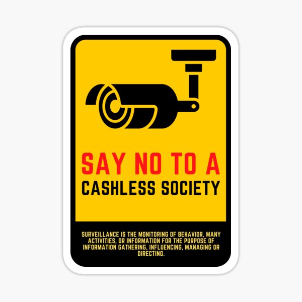 Item preview, Say No to a Cashless Society designed and sold by Timothy Brooks.