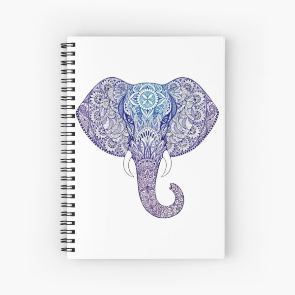 Elephant mandala Spiral Notebook