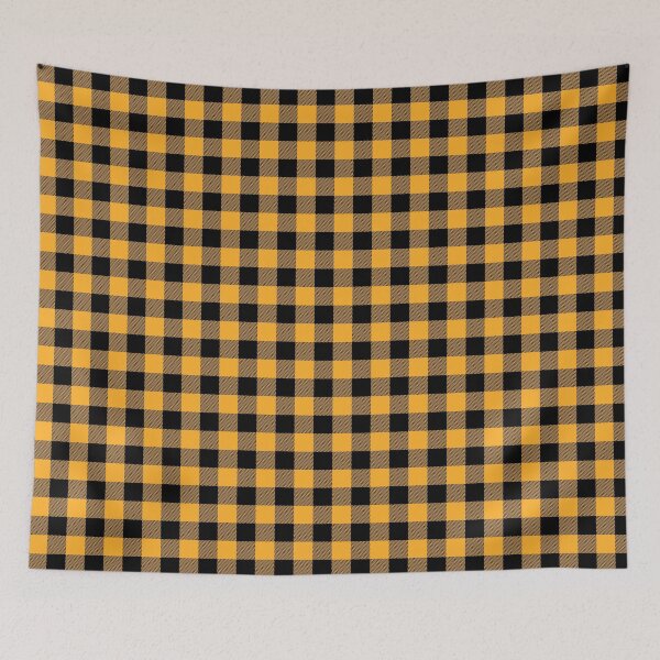 Item preview, Yellow and Black Buffalo Plaid Pattern  designed and sold by Grepthor.