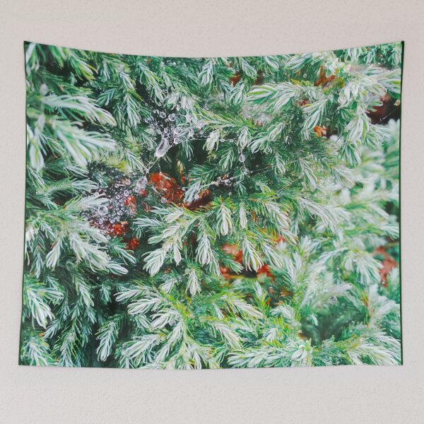 Item preview, Fir tree covered with drops of rain designed and sold by helenkaiy.