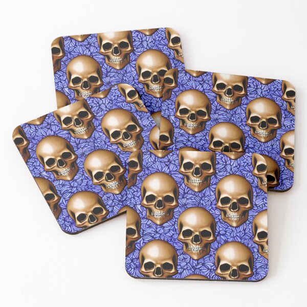 Item preview, Skull Wallpaper Pattern (Blue) designed and sold by Nitram1990.