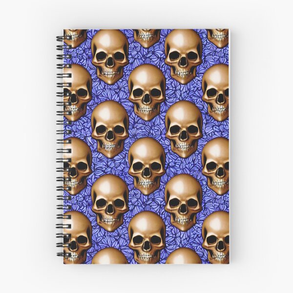 Item preview, Patrón de papel tapiz de calavera (azul) designed and sold by Nitram1990.