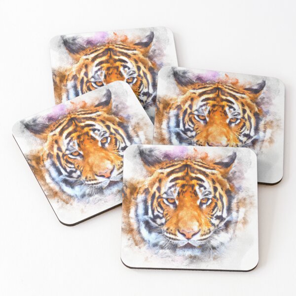 Item preview, Tiger Screen , Fear The Tiger , Watercolor Painting designed and sold by Color-Me-Blue.