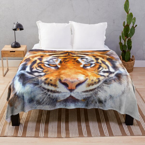 Item preview, Tiger Screen , Fear The Tiger , Watercolor Painting designed and sold by Color-Me-Blue.