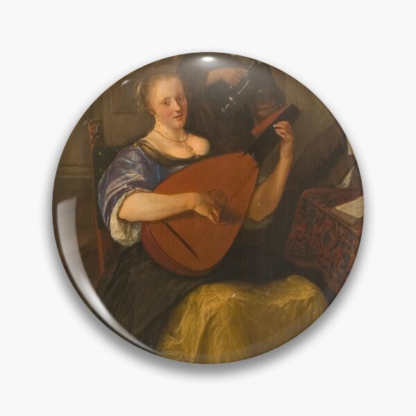 Item preview, Woman Playing the Lute (Jan Steen) designed and sold by ArtHistorical.