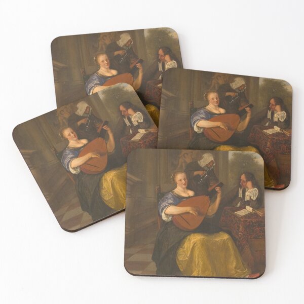 Item preview, Woman Playing the Lute (Jan Steen) designed and sold by ArtHistorical.