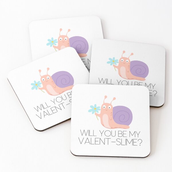 Item preview, Will You Be My Valent-Slime - Snail Pun designed and sold by KGoPrintables.