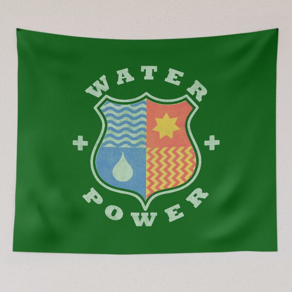 Item preview, water + power shield - for dark background designed and sold by BrownWoodRobot.