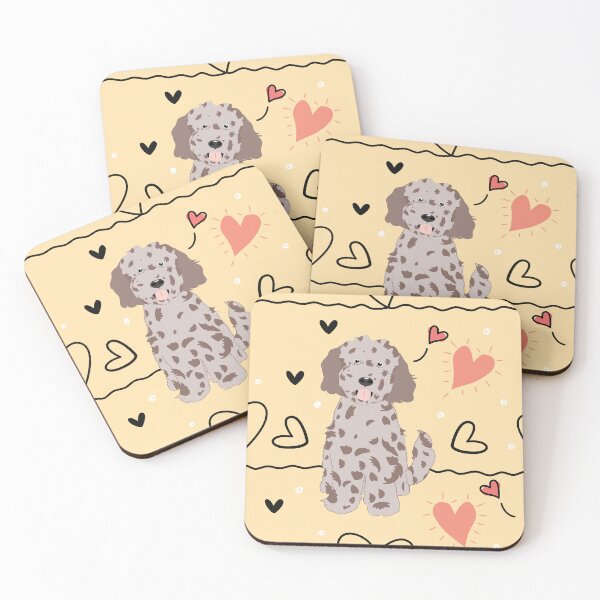Item preview, LOVE Red Merle Goldendoodle Dog designed and sold by Lulupainting.