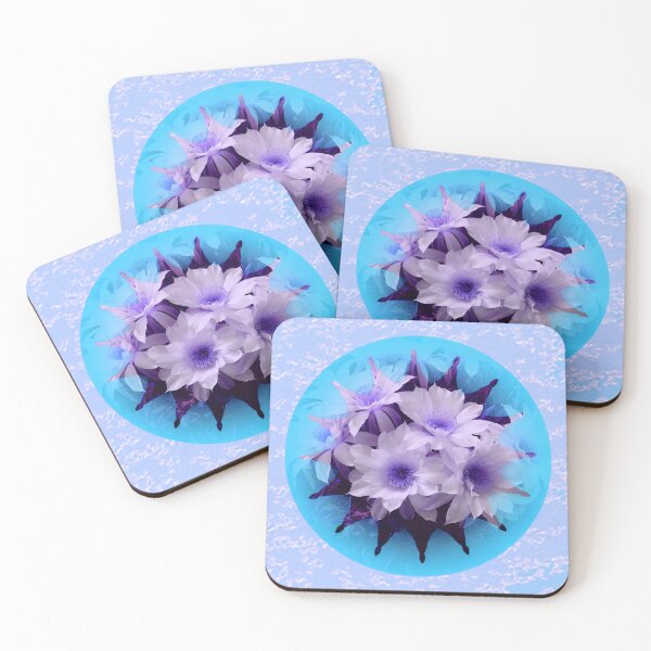 Item preview, Cactus flowers bouquet abstract in Blue & Lilac by Iritof designed and sold by iritof.
