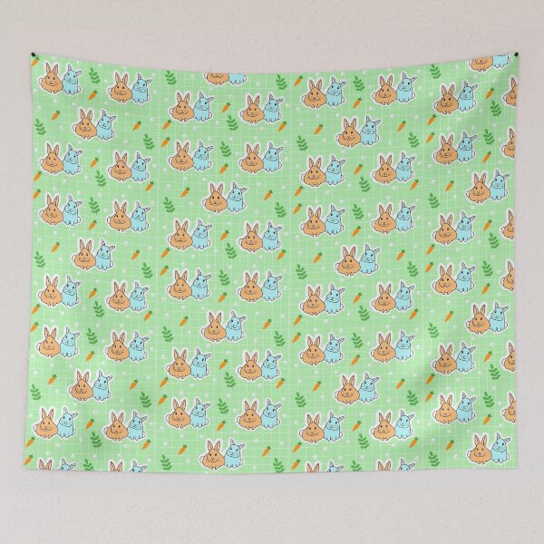 Item preview, Cute Rabbits with Carrots designed and sold by Flutetutyo3.