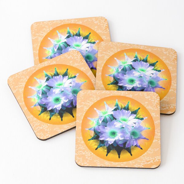 Item preview, Cactus flowers bouquet abstract in Orange & Lavender by Iritof designed and sold by iritof.