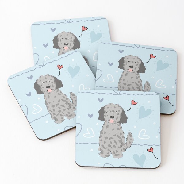 Item preview, LOVE Blue Merle Goldendoodle Dog designed and sold by Lulupainting.