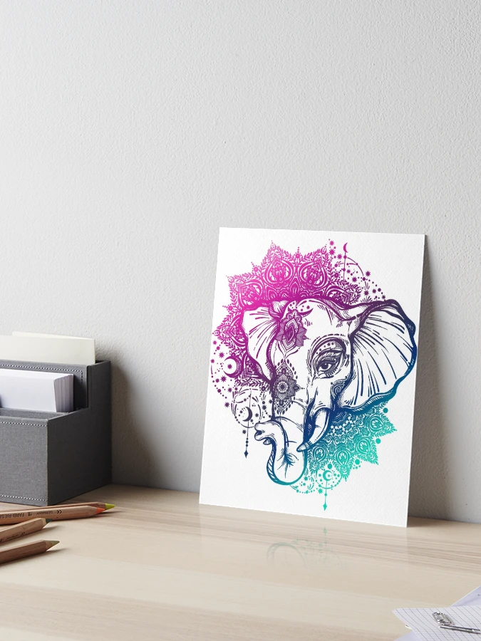 Mandala elephant wall discount art