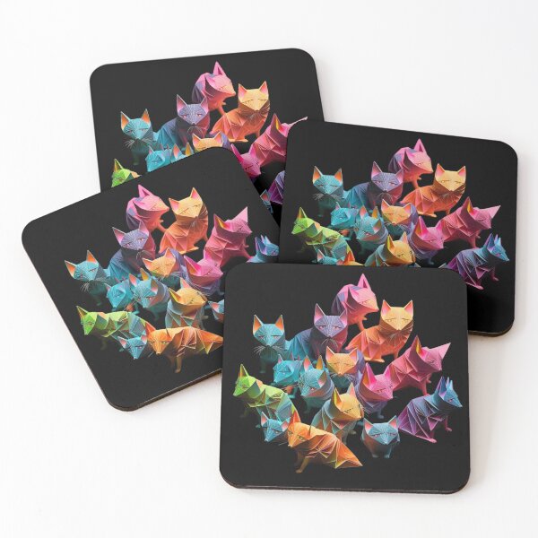 Item preview, Colorful papercraft origami cats designed and sold by Christolamber.