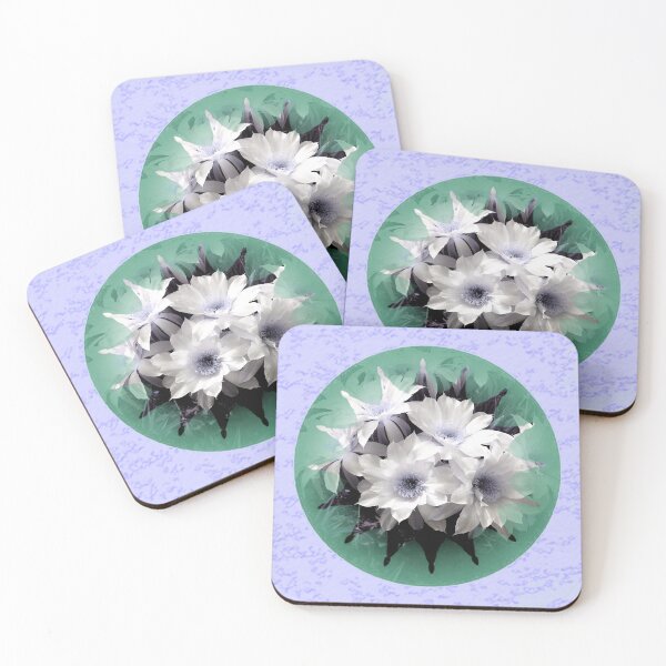 Item preview, Cactus flowers bouquet abstract in Green & Lavender by Iritof designed and sold by iritof.