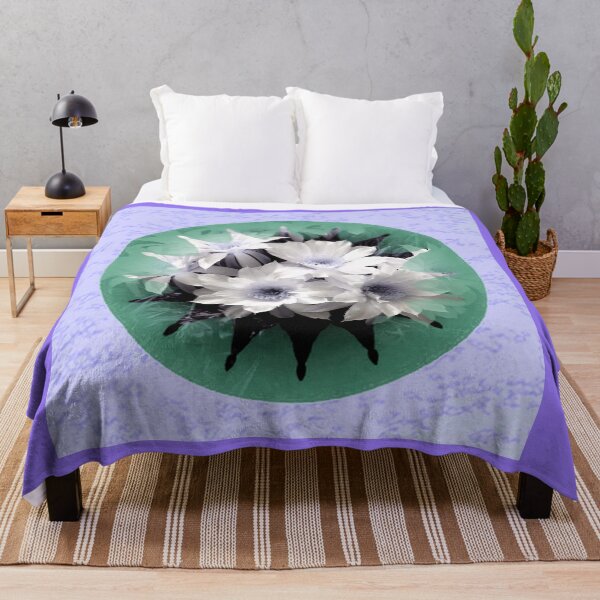 Item preview, Cactus flowers bouquet abstract in Green & Lavender by Iritof designed and sold by iritof.