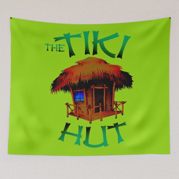 Item preview, Green Blue The Tiki Hut Green  designed and sold by ChristinasMess.