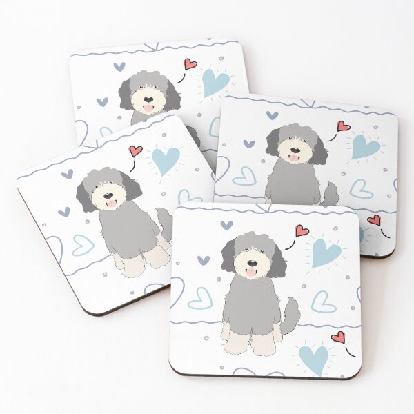 Item preview, LOVE Silver Beige Goldendoodle Dog designed and sold by Lulupainting.