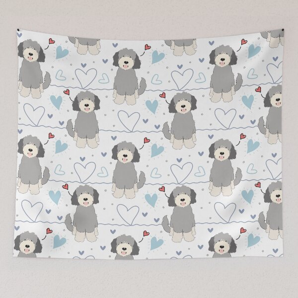 Item preview, LOVE Silver Beige Goldendoodle Dog designed and sold by Lulupainting.