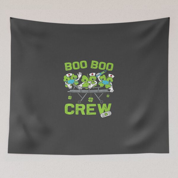 Item preview, Boo Boo Crew Nurse St Patrick's Day Shamrock Face Mask Nurse   designed and sold by spiersturtonk.
