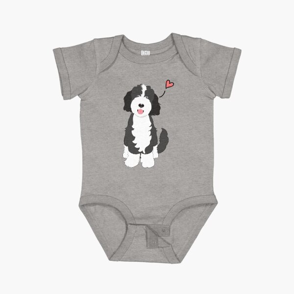 Vista previa del artículo con la obra «AMOR Perro Goldendoodle Blanco Negro», diseñado y vendido por Lulupainting.