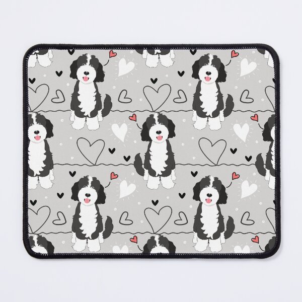 Item preview, LOVE Black White Goldendoodle Dog designed and sold by Lulupainting.